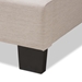 Baxton Studio Odette Modern and Contemporary Light Beige Fabric Upholstered Full Size Bed - CF8747-S-Light Beige-Full