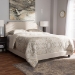 Baxton Studio Odette Modern and Contemporary Light Beige Fabric Upholstered Queen Size Bed - CF8747-S-Light Beige-Queen