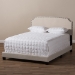 Baxton Studio Odette Modern and Contemporary Light Beige Fabric Upholstered Queen Size Bed - CF8747-S-Light Beige-Queen