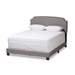 Baxton Studio Odette Modern and Contemporary Light Grey Fabric Upholstered Full Size Bed