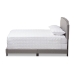 Baxton Studio Odette Modern and Contemporary Light Grey Fabric Upholstered Full Size Bed - CF8747-S-Light Grey-Full