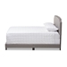 Baxton Studio Odette Modern and Contemporary Light Grey Fabric Upholstered King Size Bed - CF8747-S-Light Grey-King