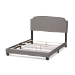 Baxton Studio Odette Modern and Contemporary Light Grey Fabric Upholstered Full Size Bed - CF8747-S-Light Grey-Full