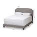 Baxton Studio Odette Modern and Contemporary Light Grey Fabric Upholstered King Size Bed - CF8747-S-Light Grey-King