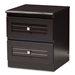 Baxton Studio Carine Modern and Contemporary Wenge Brown Finished 2-Drawer Nightstand