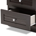 Baxton Studio Carine Modern and Contemporary Wenge Brown Finished 2-Drawer Nightstand - MH5013-Wenge-NS