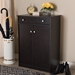 Baxton Studio Dariell Modern and Contemporary Wenge Brown Finished Shoe Cabinet - MH7021-Wenge-Shoe Rack