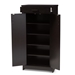 Baxton Studio Bienna Modern and Contemporary Wenge Brown Finished Shoe Cabinet - MH17202-Wenge-Shoe Rack