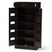Baxton Studio Acadia Modern and Contemporary Wenge Brown Finished Shoe Cabinet - MH27202-Wenge-Shoe Rack
