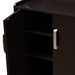 Baxton Studio Verdell Modern and Contemporary Wenge Brown Finished Shoe Cabinet - MH7006-Wenge-Shoe Rack