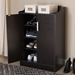 Baxton Studio Verdell Modern and Contemporary Wenge Brown Finished Shoe Cabinet - MH7006-Wenge-Shoe Rack