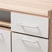 Baxton Studio Charmain Modern and Contemporary Light Oak and White Finish Kitchen Cabinet - MH8622-Light Oak/White-Kitchen Cabinet