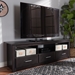 Baxton Studio Ryleigh Modern and Contemporary Wenge Brown Finished TV Stand - MH8072-Wenge-TV
