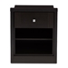 Baxton Studio Danette Modern and Contemporary Wenge Brown Finished 1-Drawer Nightstand - MH5052-Wenge-NS