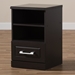 Baxton Studio Odelia Modern and Contemporary Wenge Brown Finished 1-Drawer Nightstand - MH5054-Wenge-NS