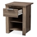 Baxton Studio Laverne Modern and Contemporary Oak Brown Finished 1-Drawer Nightstand - MH5056-Oak-NS