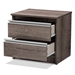 Baxton Studio Gallia Modern and Contemporary Oak Brown Finished 2-Drawer Nightstand - MH5068-Oak-NS