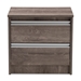 Baxton Studio Gallia Modern and Contemporary Oak Brown Finished 2-Drawer Nightstand - MH5068-Oak-NS