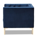 Baxton Studio Zanetta Luxe and Glamour Navy Velvet Upholstered Gold Finished Lounge Chair - TSF-7723-Navy/Gold