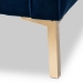 Baxton Studio Zanetta Luxe and Glamour Navy Velvet Upholstered Gold Finished Lounge Chair - TSF-7723-Navy/Gold