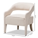 Baxton Studio Floriane Modern and Contemporary Beige Fabric Upholstered Lounge Chair - TSF-9924-1-Beige