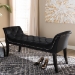 Baxton Studio Chandelle Luxe and Contemporary Black Velvet Upholstered Bench - WS-5809-Black-Bench