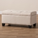 Baxton Studio Michaela Modern and Contemporary Beige Fabric Upholstered Storage Ottoman - WS-20091-Beige-OTTO