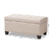Baxton Studio Michaela Modern and Contemporary Beige Fabric Upholstered Storage Ottoman - WS-20091-Beige-OTTO