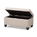 Baxton Studio Michaela Modern and Contemporary Beige Fabric Upholstered Storage Ottoman - WS-20091-Beige-OTTO