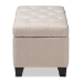 Baxton Studio Michaela Modern and Contemporary Beige Fabric Upholstered Storage Ottoman - WS-20091-Beige-OTTO