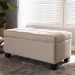 Baxton Studio Michaela Modern and Contemporary Beige Fabric Upholstered Storage Ottoman - WS-20091-Beige-OTTO
