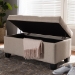 Baxton Studio Michaela Modern and Contemporary Beige Fabric Upholstered Storage Ottoman - WS-20091-Beige-OTTO