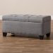 Baxton Studio Michaela Modern and Contemporary Grey Fabric Upholstered Storage Ottoman - WS-20091-Grey-OTTO