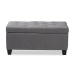 Baxton Studio Michaela Modern and Contemporary Grey Fabric Upholstered Storage Ottoman - WS-20091-Grey-OTTO