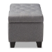 Baxton Studio Michaela Modern and Contemporary Grey Fabric Upholstered Storage Ottoman - WS-20091-Grey-OTTO