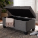Baxton Studio Michaela Modern and Contemporary Grey Fabric Upholstered Storage Ottoman - WS-20091-Grey-OTTO