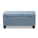 Baxton Studio Michaela Modern and Contemporary Light Blue Fabric Upholstered Storage Ottoman - WS-20091-Light Blue-OTTO
