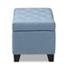 Baxton Studio Michaela Modern and Contemporary Light Blue Fabric Upholstered Storage Ottoman - WS-20091-Light Blue-OTTO