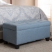 Baxton Studio Michaela Modern and Contemporary Light Blue Fabric Upholstered Storage Ottoman - WS-20091-Light Blue-OTTO