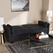 Baxton Studio Felicity Modern and Contemporary Dark Gray Fabric Upholstered Sleeper Sofa - R9003-Dark Gray-SF