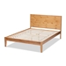 Baxton Studio Marana Modern and Rustic Natural Oak and Pine Finished Wood Queen Size Platform Bed - SW8093-Natural-Queen