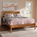 Baxton Studio Marana Modern and Rustic Natural Oak and Pine Finished Wood King Size Platform Bed - SW8093-Natural-King