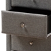 Baxton Studio Tessa Modern and Contemporary Grey Fabric Upholstered 3-Drawer Nightstand - BBT3138-Grey-NS