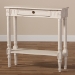 Baxton Studio Ariella Country Cottage Farmhouse Whitewashed 1-Drawer Console Table - RAM19-Whitewashed-ST