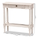 Baxton Studio Ariella Country Cottage Farmhouse Whitewashed 1-Drawer Console Table - RAM19-Whitewashed-ST