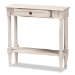 Baxton Studio Ariella Country Cottage Farmhouse Whitewashed 1-Drawer Console Table - RAM19-Whitewashed-ST