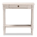 Baxton Studio Ariella Country Cottage Farmhouse Whitewashed 1-Drawer Console Table - RAM19-Whitewashed-ST