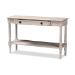 Baxton Studio Ariella Country Cottage Farmhouse Whitewashed 1-Drawer Console Table - RAM13-Whitewashed-ST