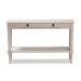 Baxton Studio Ariella Country Cottage Farmhouse Whitewashed 1-Drawer Console Table - RAM13-Whitewashed-ST