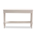 Baxton Studio Ariella Country Cottage Farmhouse Whitewashed 1-Drawer Console Table - RAM13-Whitewashed-ST